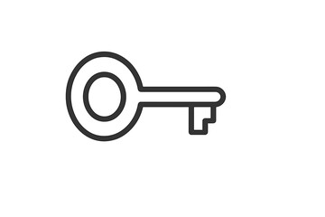 Illustration of a simple key design with a clean and modern aesthetic suitable for various uses