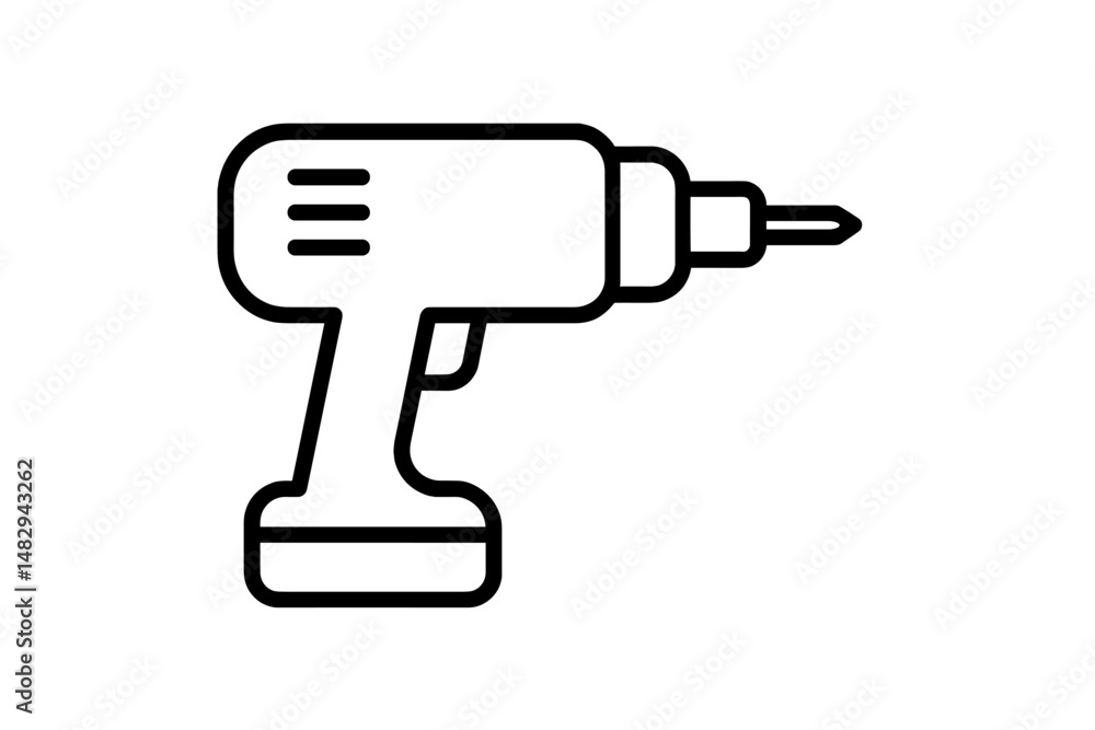 Poster cordless drill used for home improvement projects in a workshop setting during daylight hours to ach
