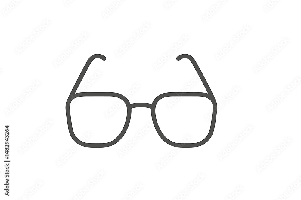 Aufkleber unique design of eyeglasses showcasing minimalist style and creativity emphasized in a simple line a