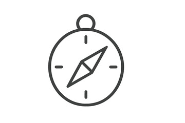Compass design representing navigation and exploration with a modern minimalist style
