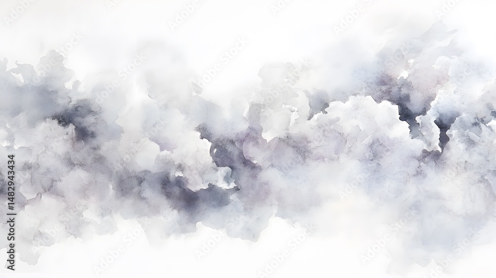 Poster abstract display of soft gray and white clouds.