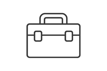 Briefcase with a simple design on a plain background, representing business and organization tools for professional settings