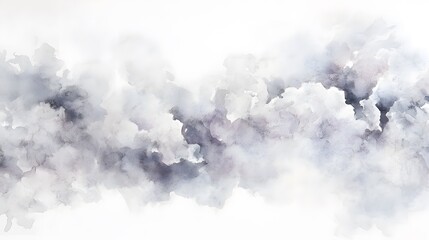 Abstract display of soft gray and white clouds.