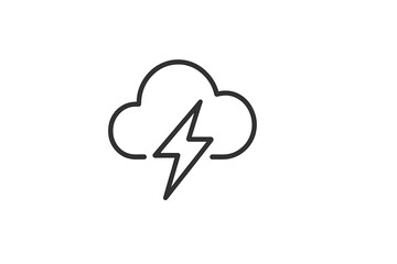 Storm cloud with lightning bolt illustrating severe weather conditions during the summer season