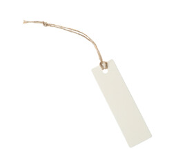 Blank tag with string isolated on white