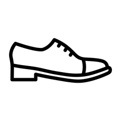 Oxford Shoe Vector Line Icon Design