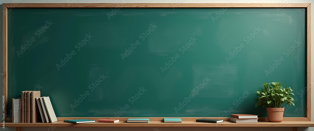 Poster photo realistic chalkboard icon: versatile design with ample space for text and graphics, ideal for 