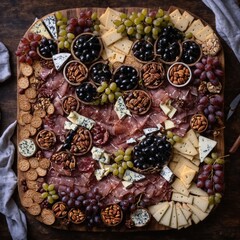 full plate of cold meats,