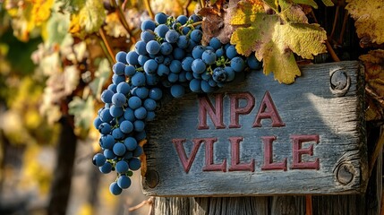 A welcoming sign for Napa Valley, a renowned wine-growing region.