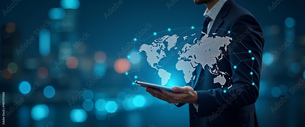 Poster enhance your photo stock with ai: elevate digital collections and optimize global trade insights for