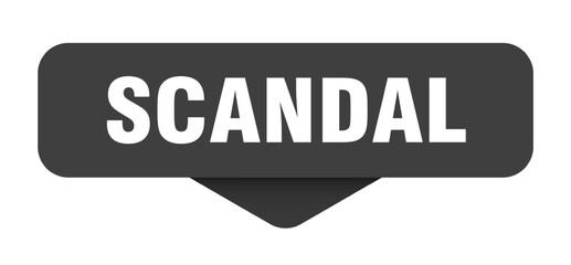 scandal sticker. scandal sign on transparent background