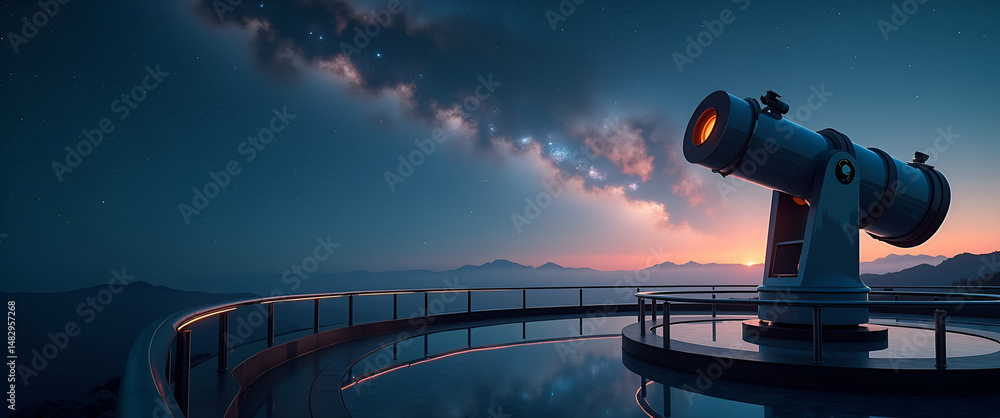 Poster showcase advanced space observatories visuals with refined astronomical instrumentation cutting edge