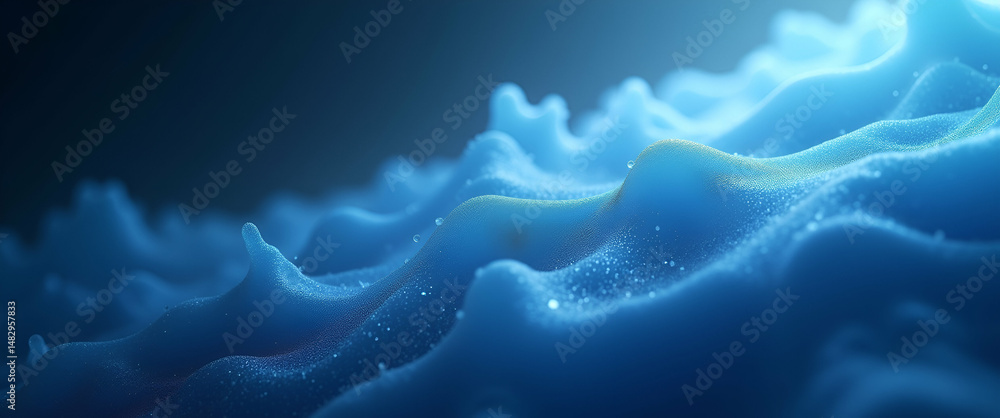 Poster minimalist wallpaper design featuring abstract fluid motifs and soft gradient overlays symbolizing e