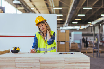 Construction Worker Experiencing Discomfort While Working in Industrial Warehouse