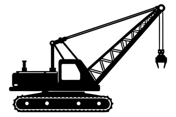construction crane isolated on white