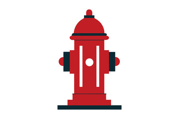 Red fire hydrant isolated on white background