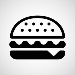 Burger vector icon illustration, Burger flat icon for web