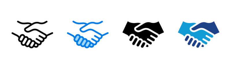 Handshake icon sheet multiple style collection