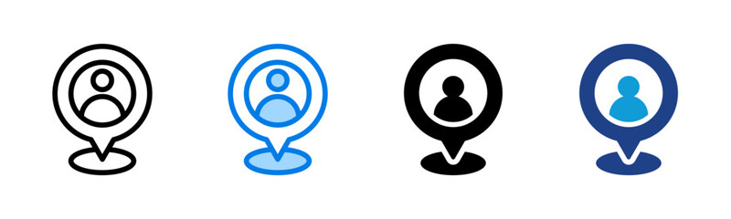 Location icon sheet multiple style collection