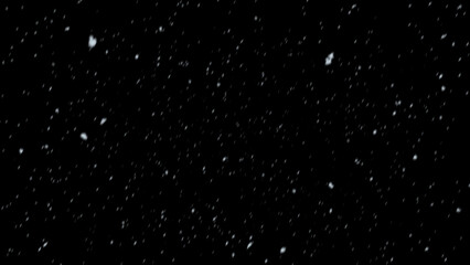 Falling Snow on Black Background – Winter Night Effect