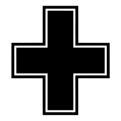 Fototapeta premium cross on black background