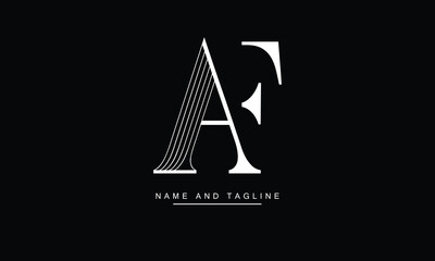 AF, FA Abstract Letters Logo Monogram