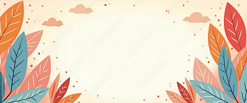 Poster photo realistic announcement illustration: a versatile design concept with ample space for text and 