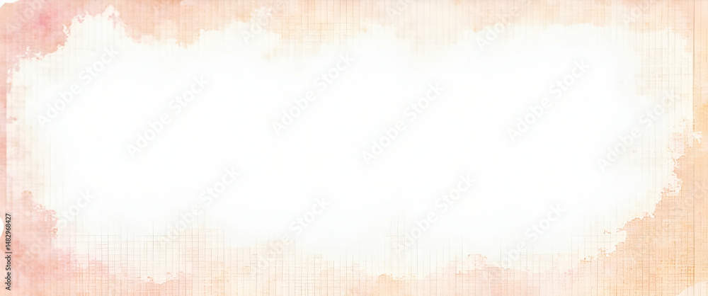 Poster artistic hand drawn watercolor border with soft copy space for creative projects - ideal for text pl