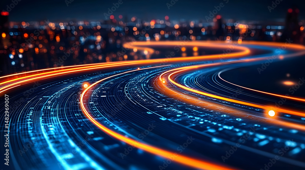 Poster digital transformation plans: revamping business methods, with an image of a digital roadmap for org