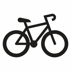 Bike silhouette icon on white background