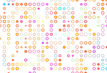 Transparent neon light balls overlay, glowing lighting balls