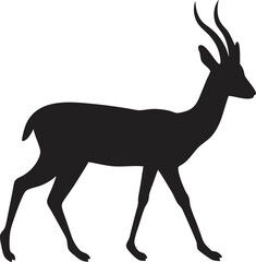 Gazelle Silhouette PNG Transparent Background