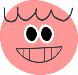 circle smiling character