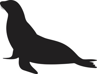 Seal Silhouette PNG Transparent Background