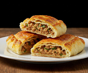 Rasstegai is a traditional Russian open-top pie.