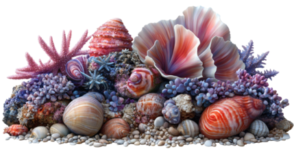 Colorful coral reef display