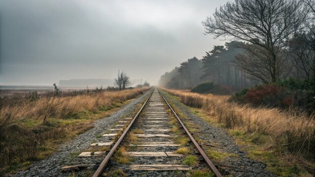 railway in the morning