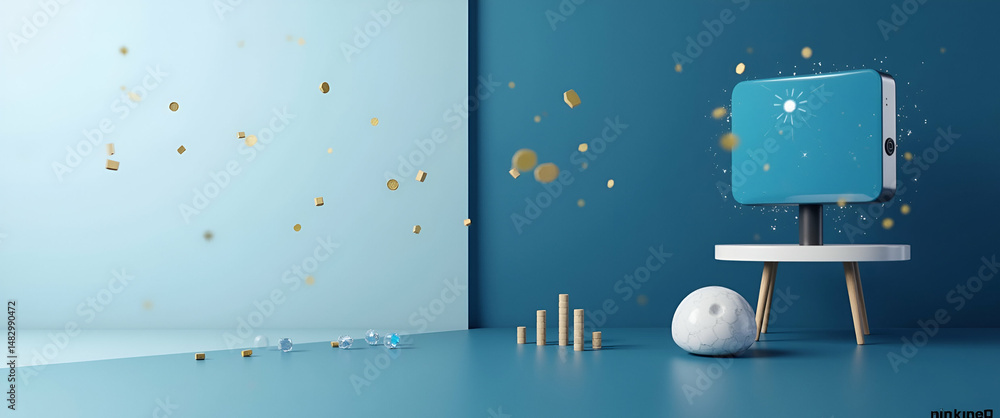 Poster modern linkedin advertising mockup: professional corporate aesthetics with targeted messaging and em