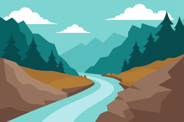 mountain landscape with mountains