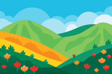 Obraz premium landscape with mountains and blue sky