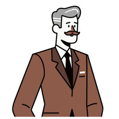 vector illustration of a business man wearing a suit