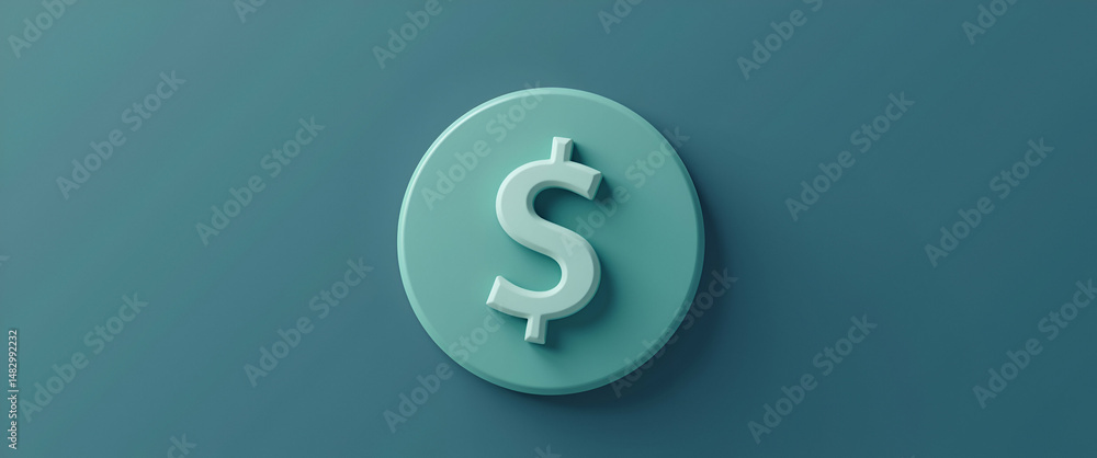 Poster photo realistic modern investment icon design with generous copy space for business presentations an