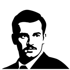 vector illustration of a business man wearing a suit