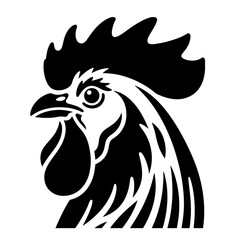 Stylized Rooster Head Illustration