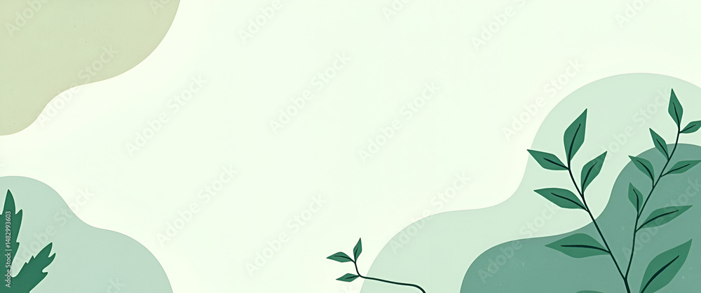 Poster minimalist abstract wallpaper design for clean energy transition: broad empty space for annotations 