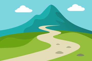 Obraz premium landscape with mountains and blue sky