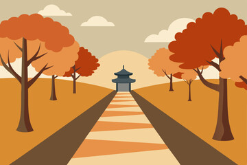 autumn trees in the park