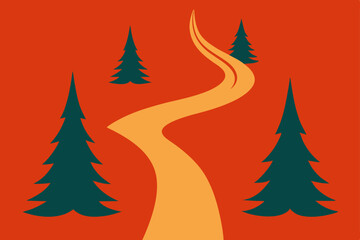 Obraz premium vector illustration of a christmas tree