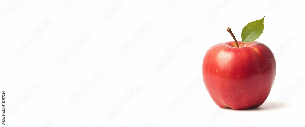 Poster photo realistic as apple icon with copy space on a white background concept as a vector image of an 