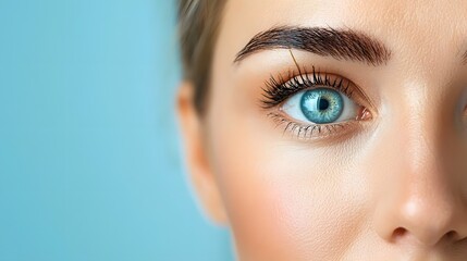 Close up Photograph of a Cosmetic Surgeon s Hands Meticulously Marking Surgical Guidelines Around a Patient s Eyes with a Fine Pen Ensuring Clear Copy Space for Procedure or Treatment